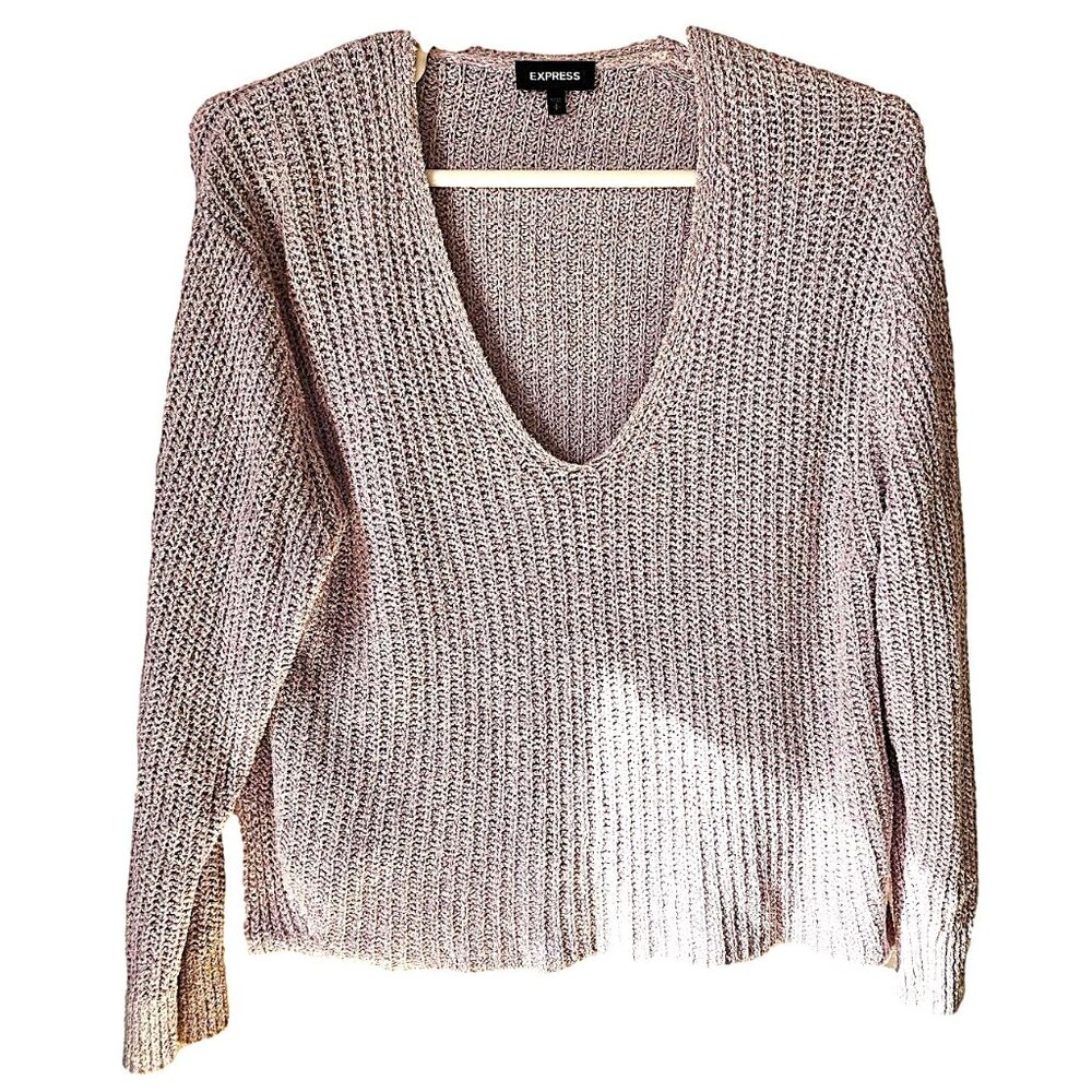 Pink Knit Sweater by Express - Size Small